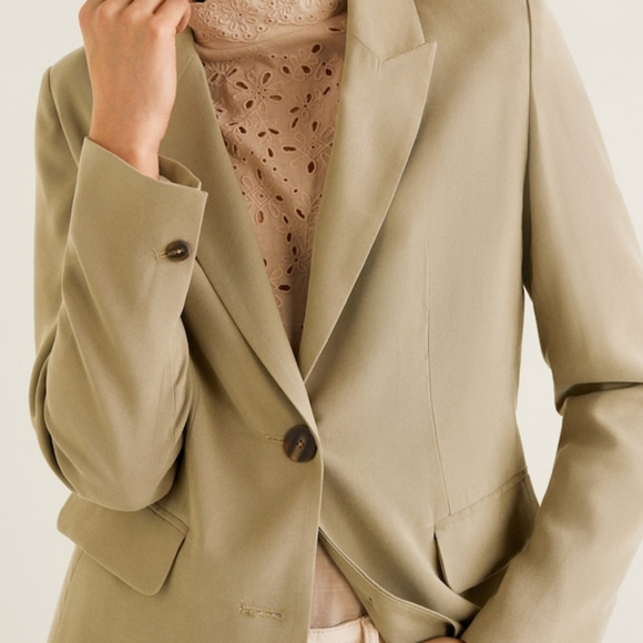 MANGO Tortoiseshell button blazer - Picture 8 of 8